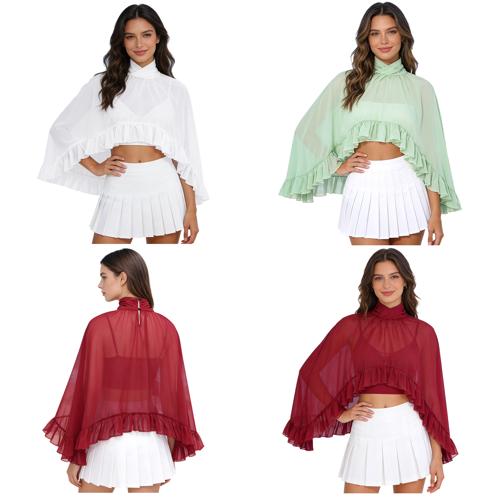 Women Chiffon Shawl Blouse Hig - Women Formal Wear Types reseña y precio