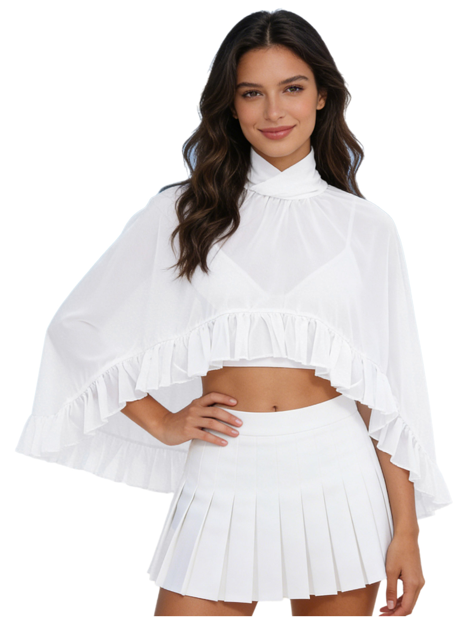 Women Chiffon Shawl Blouse Hig - Women Formal Wear Types reseña y precio