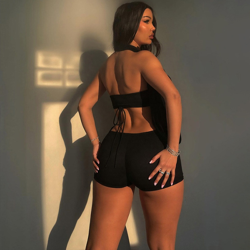 Black Women Jumpsuit Sexy Halt - Women'S Formal Jumpsuit Evening Wear reseña y precio