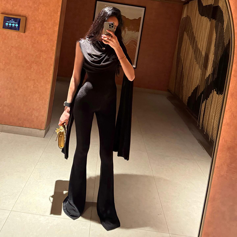 Black Women Jumpsuit Sexy Slee - Women'S Formal Jumpsuit Evening Wear reseña y precio
