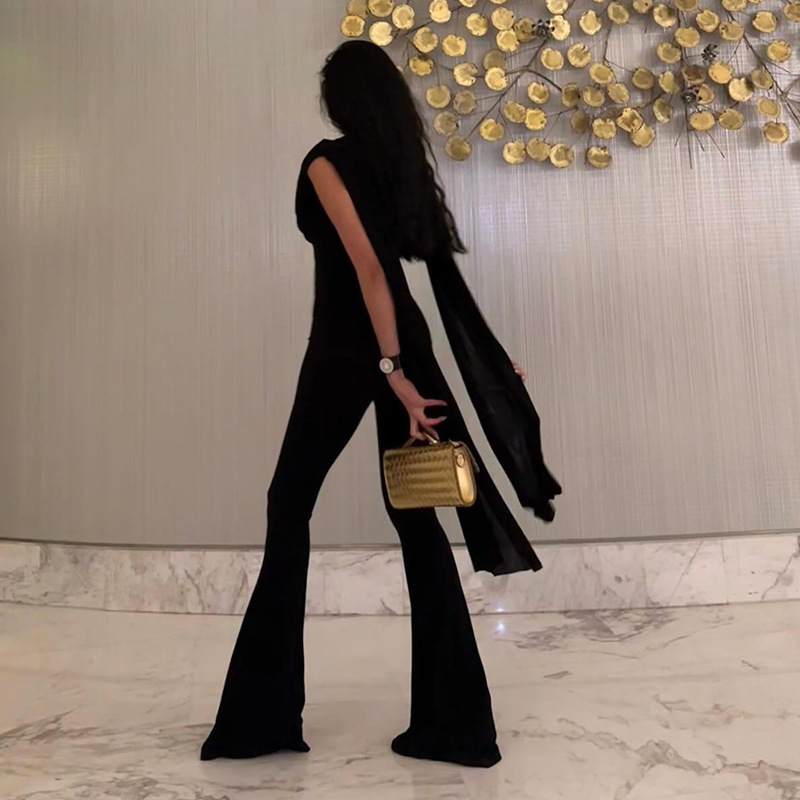 Black Women Jumpsuit Sexy Slee - Women'S Formal Jumpsuit Evening Wear reseña y precio