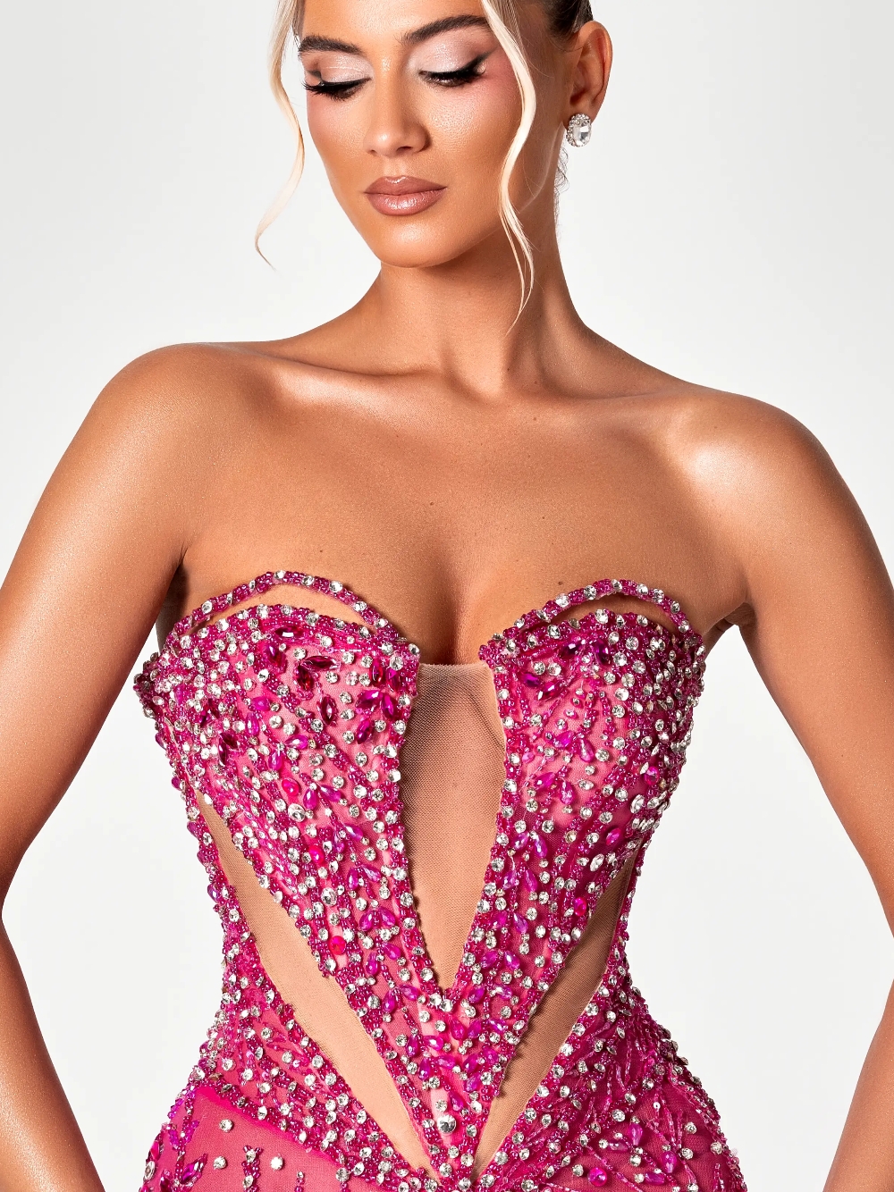 Fuchsia Cut Out Sweet Evening  - Formal Gala Wear Women reseña y precio