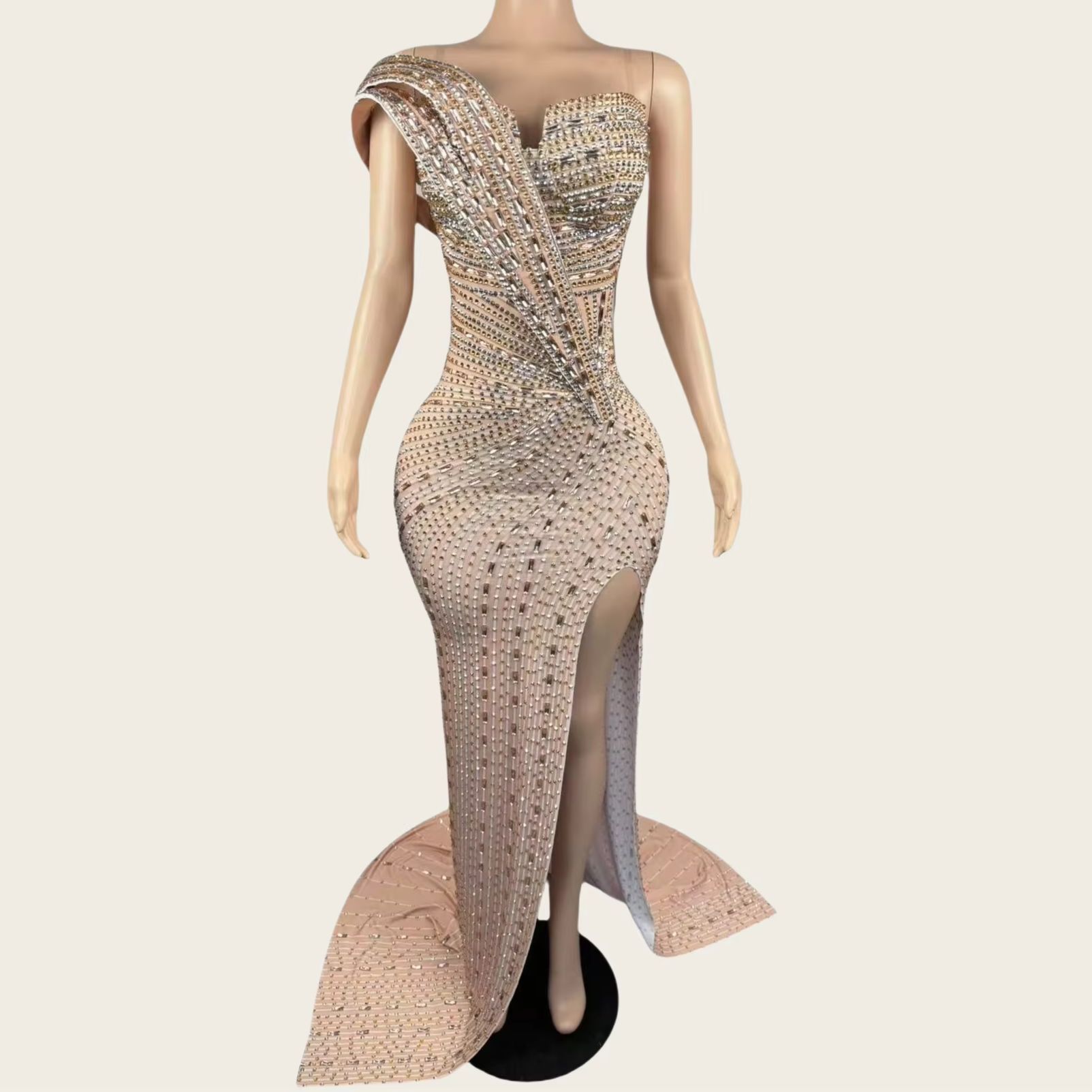 Xiangbin Sparkly Crystals Form - Women Formal Wear Photoshoot reseña y precio