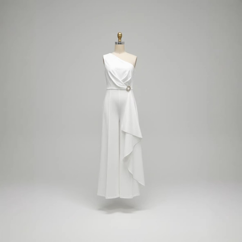 Elegant Women's White One Shou - Women'S Formal Jumpsuit Evening Wear reseña y precio