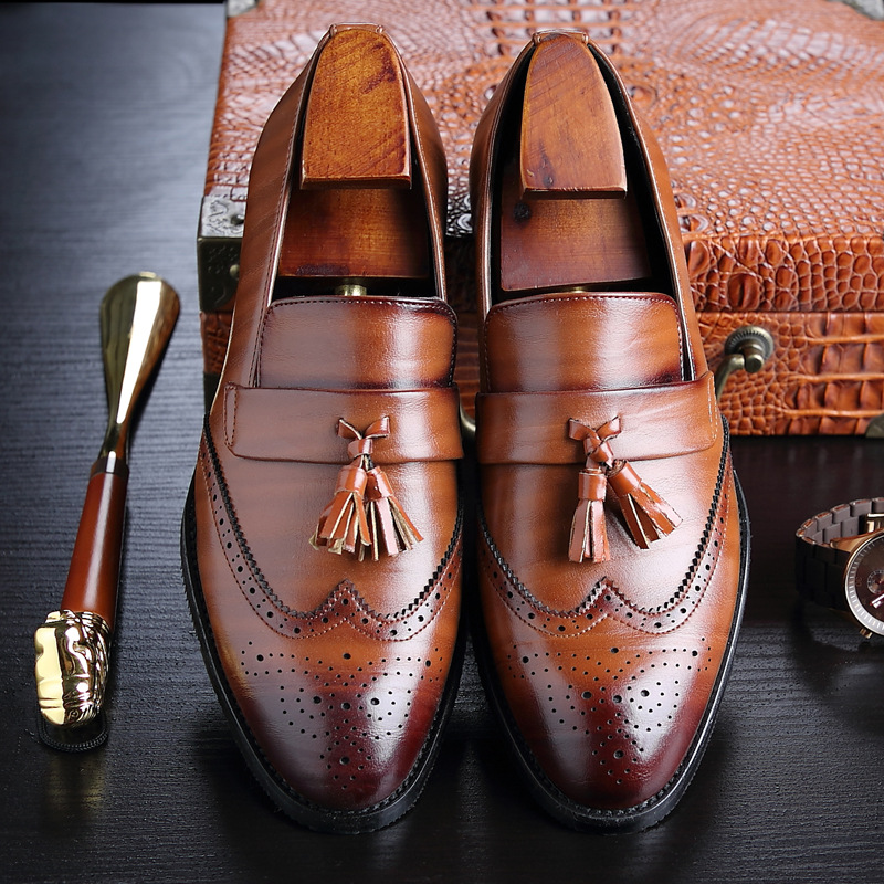 Classic Men's Leather Tassel L - Formal Wear Women'S Loafers reseña y precio