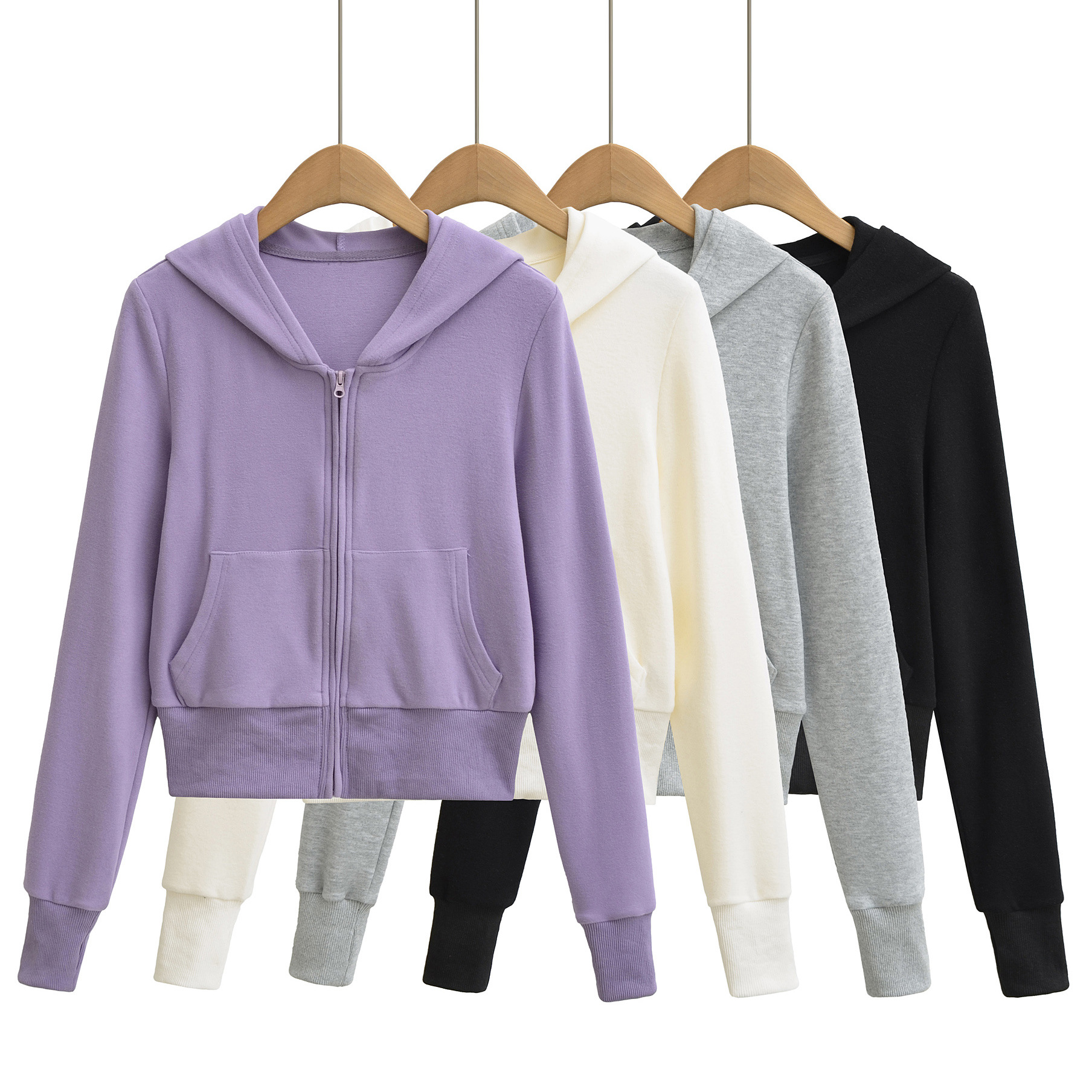 Pastel Hoodie With Soft Brushe - Women Formal Wear Types reseña y precio