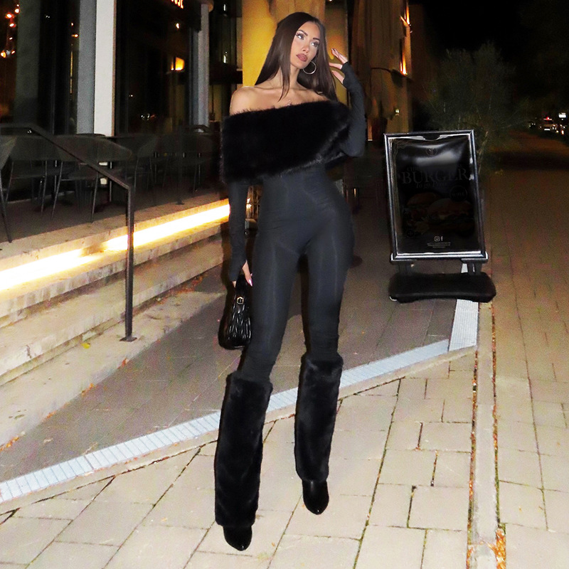 Luxury Fur Women Jumpsuit Sexy - Women'S Formal Jumpsuit Evening Wear reseña y precio