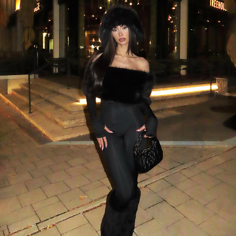 Luxury Fur Women Jumpsuit Sexy - Women'S Formal Jumpsuit Evening Wear reseña y precio