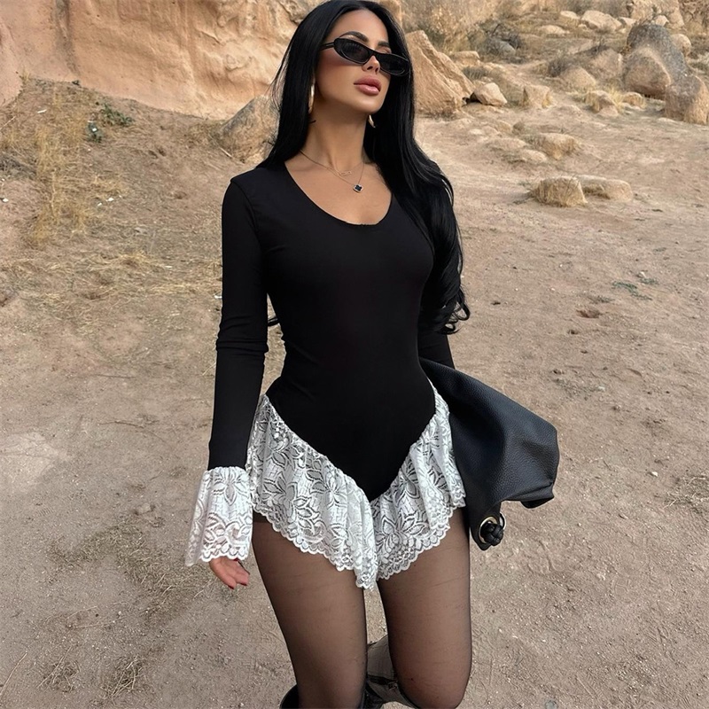 Black White Lace Women Jumpsui - Women'S Formal Jumpsuit Evening Wear reseña y precio