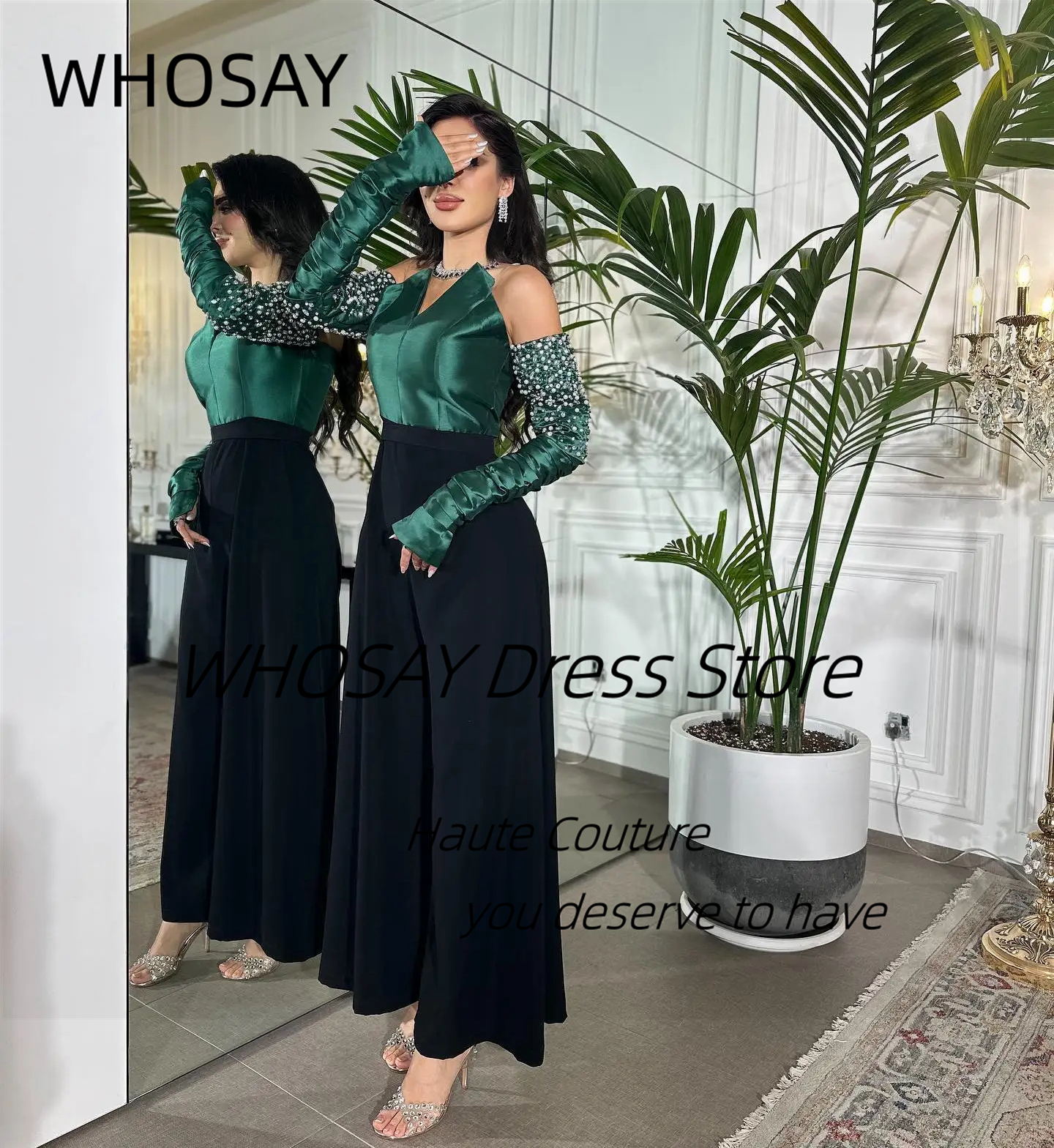WHOSAY Customized Bead Long Sl - Women'S Formal Jumpsuit Evening Wear reseña y precio