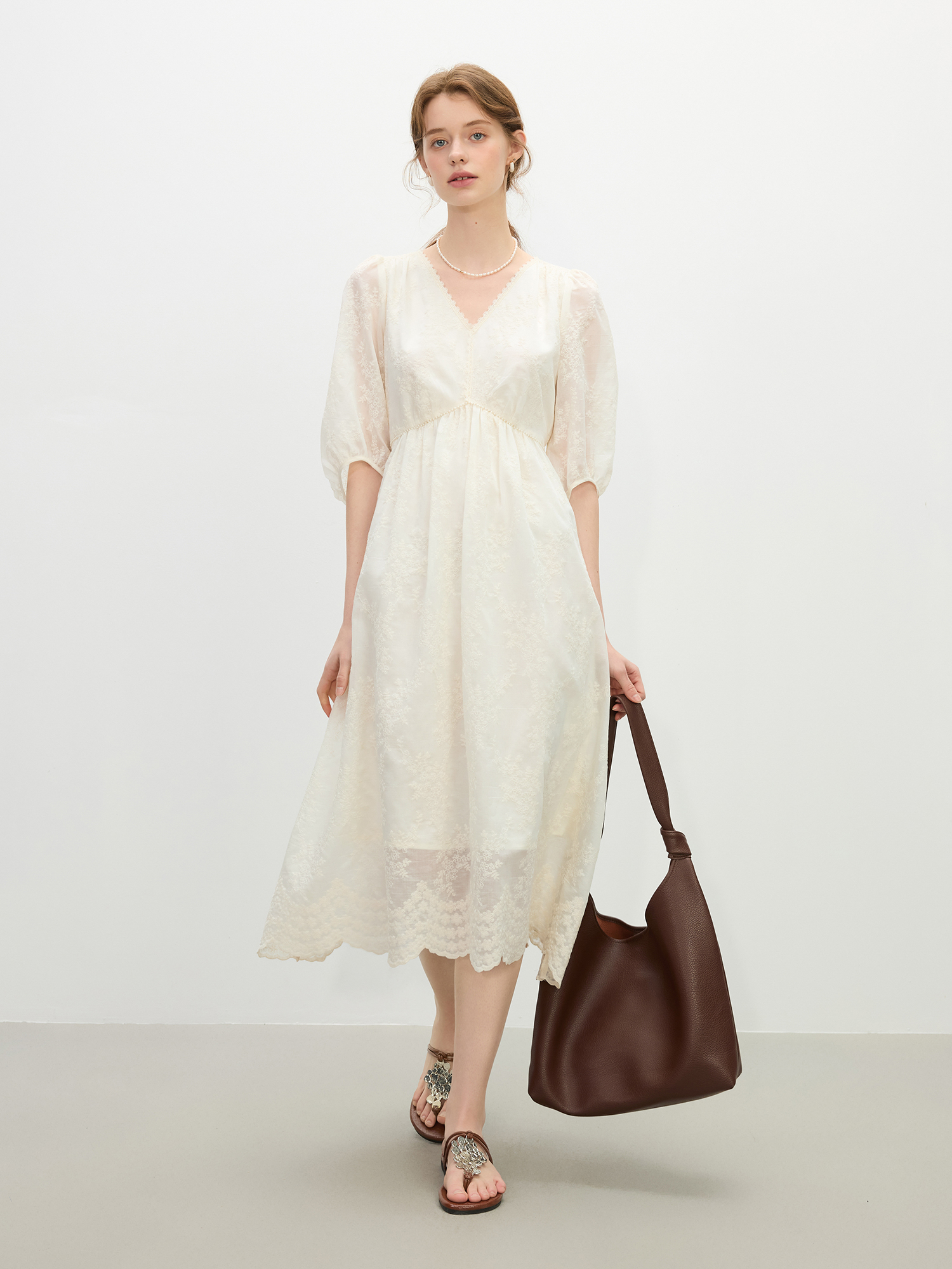 FSLE French Jacquard Lace Maxi - Formal Gala Wear Women reseña y precio