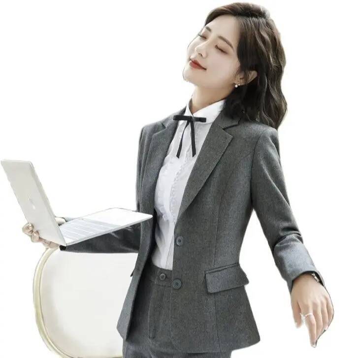 Novelty Gray Formal Blazers an - Women Formal Office Wear Tops reseña y precio