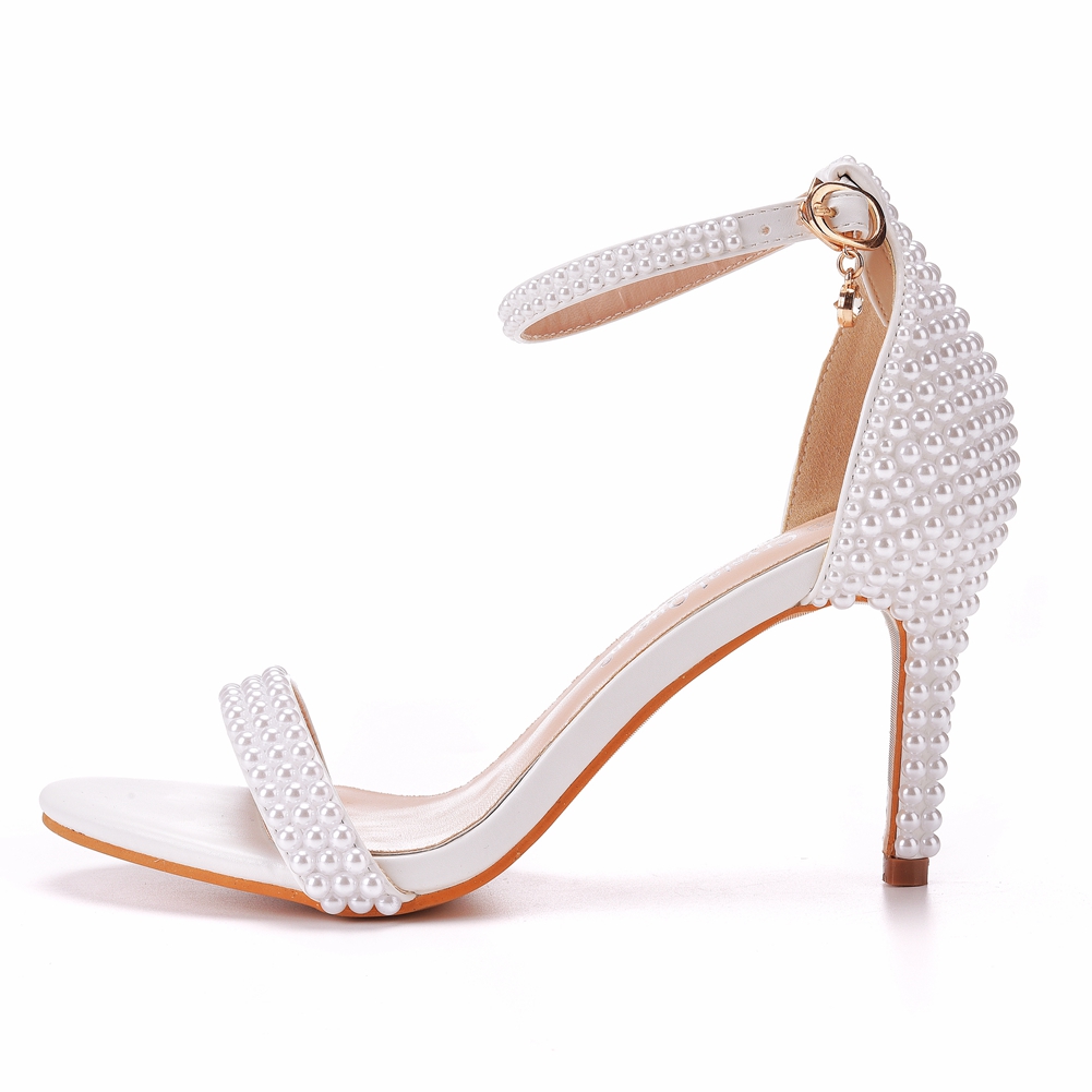 Pearls Stiletto Heels Sandals  - Women'S Formal Wear To A Wedding reseña y precio