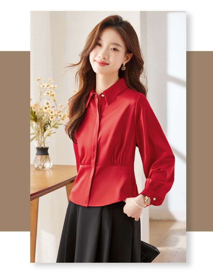 Long Sleeve Shirts Womens Cott - Women'S Formal Wear Blouse reseña y precio