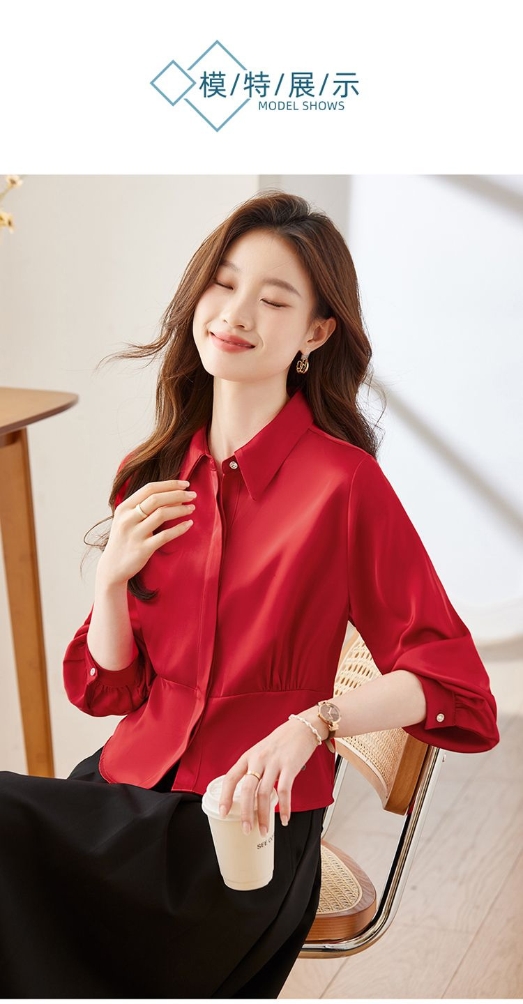 Long Sleeve Shirts Womens Cott - Women'S Formal Wear Blouse reseña y precio