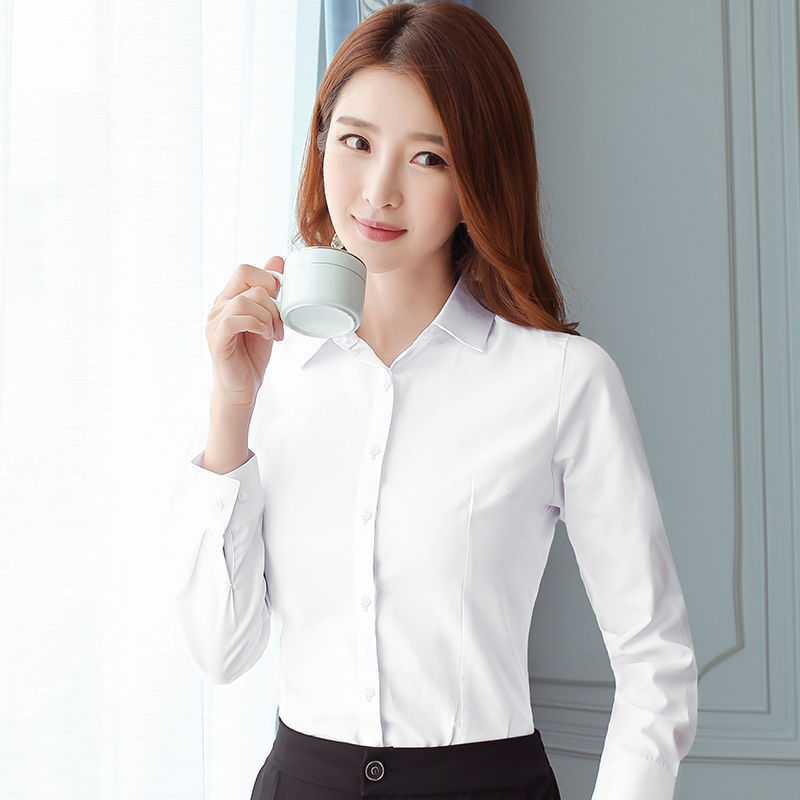 Korean Slim Black White Blouse - Women'S Formal Wear Blouse reseña y precio