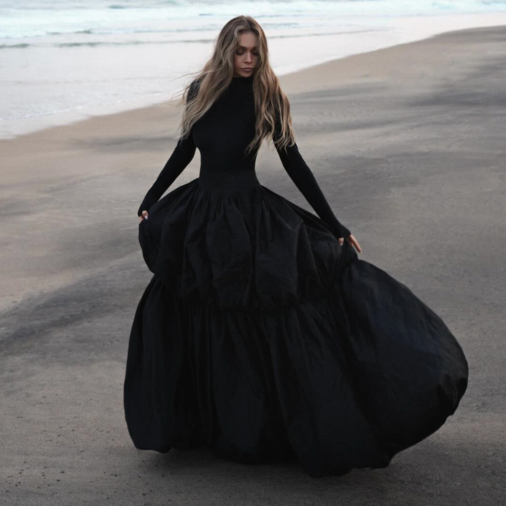 Dramatic High Waist Ruffled Sk - Women Formal Wear Photoshoot reseña y precio