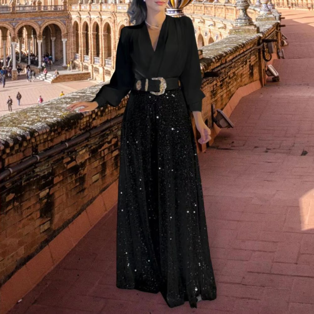Lady Evening Wear Jumpsuit V N - Women'S Formal Jumpsuit Evening Wear reseña y precio