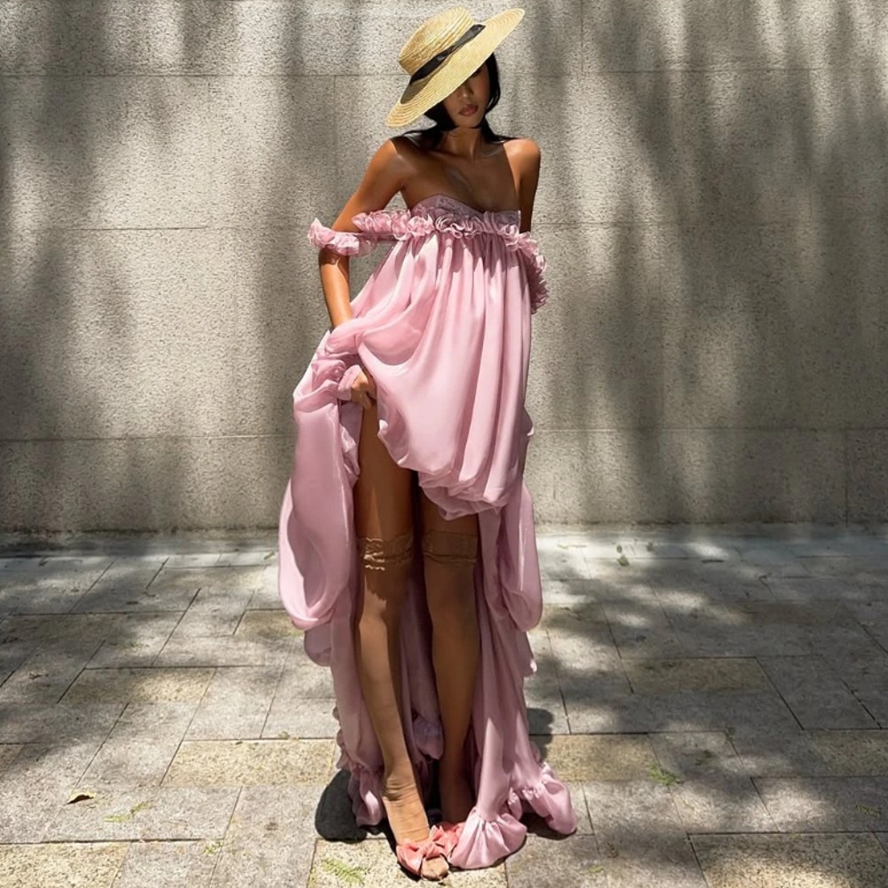 High Low Pink Summer Holiday D - Women Formal Wear Photoshoot reseña y precio