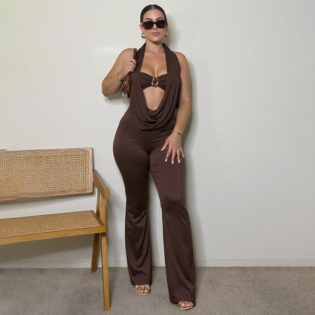 Black Women Jumpsuit 2 Pieces  - Women'S Formal Jumpsuit Evening Wear reseña y precio