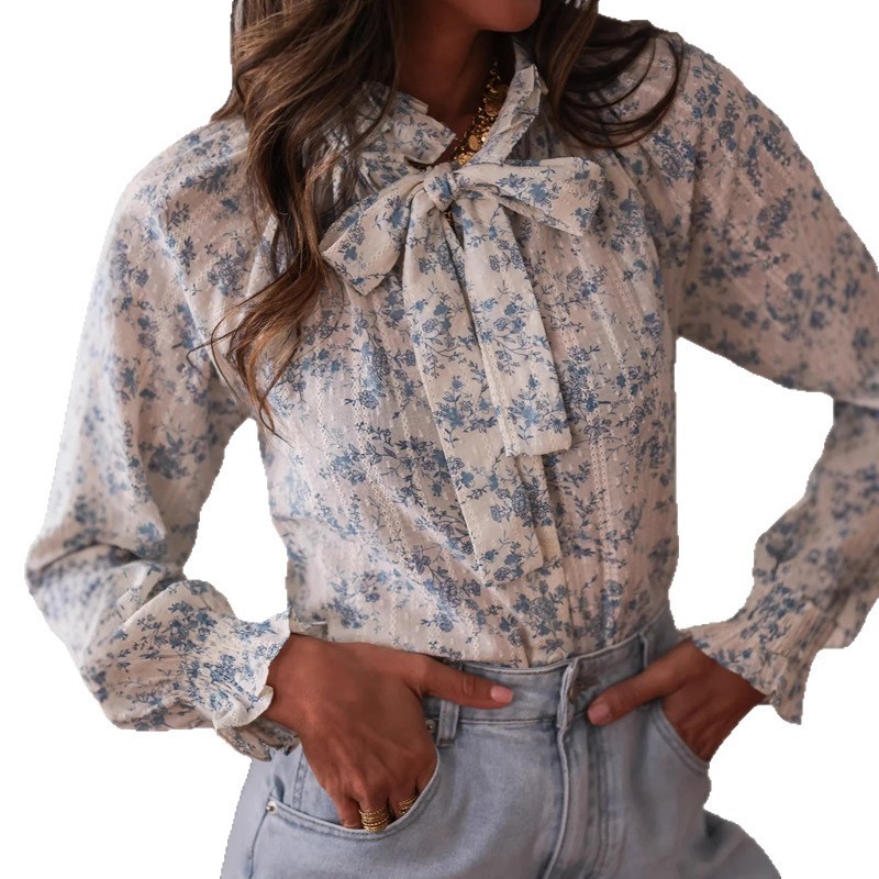 Womens Wear Bow Fashion Printe - Women Formal Office Wear Tops reseña y precio