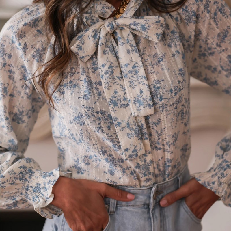 Womens Wear Bow Fashion Printe - Women Formal Office Wear Tops reseña y precio