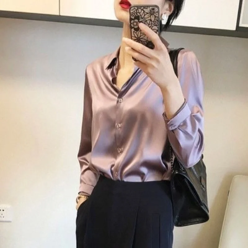 Silk Brown Clothes Wear To Wor - Women'S Formal Wear Blouse reseña y precio