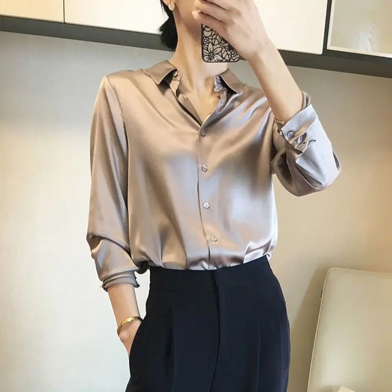 Silk Brown Clothes Wear To Wor - Women'S Formal Wear Blouse reseña y precio