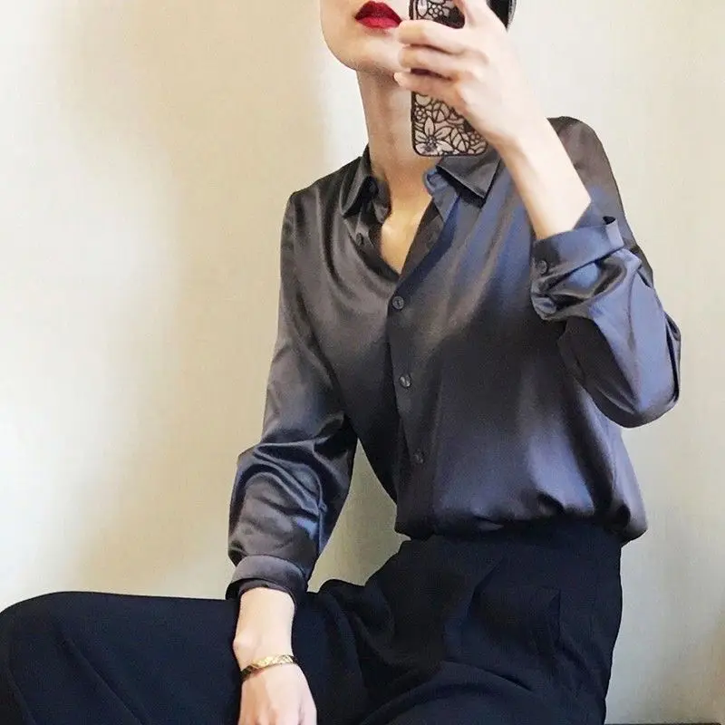 Silk Brown Clothes Wear To Wor - Women'S Formal Wear Blouse reseña y precio