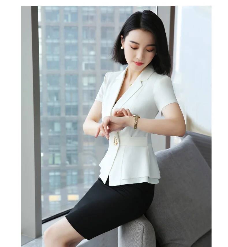 Formal Uniform Styles Blazers  - Women Formal Office Wear Tops reseña y precio
