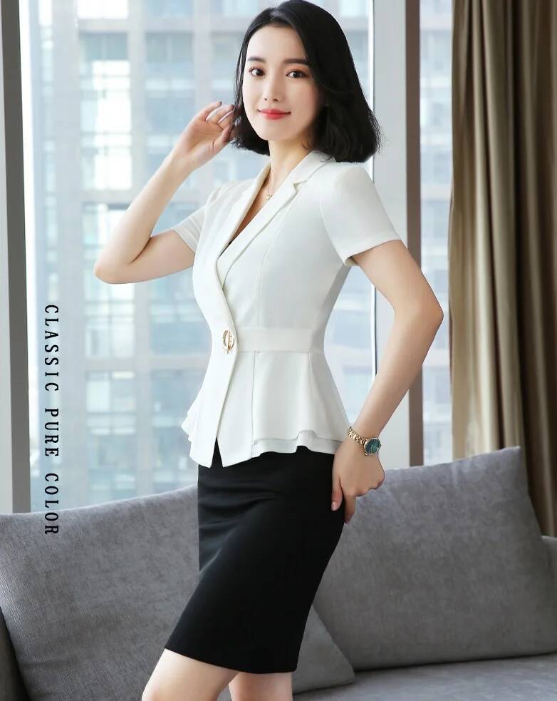 Formal Uniform Styles Blazers  - Women Formal Office Wear Tops reseña y precio