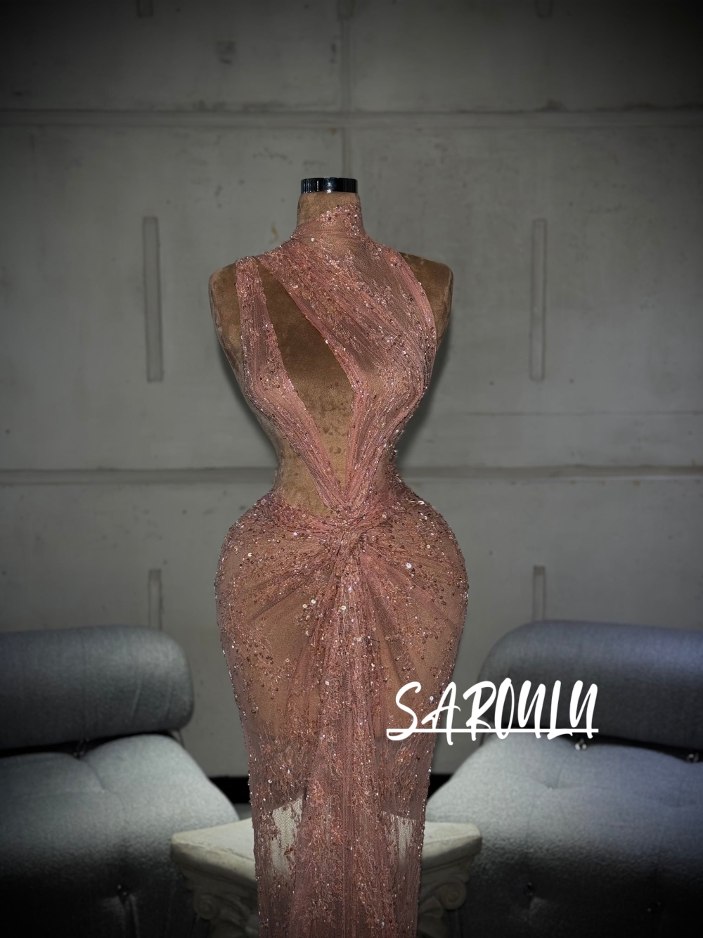 See Through Pink Soft Mermaid  - Formal Gala Wear Women reseña y precio