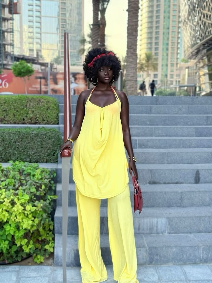 Elegant Yellow Two Pieces Wome - Yellow Formal Wear Women reseña y precio